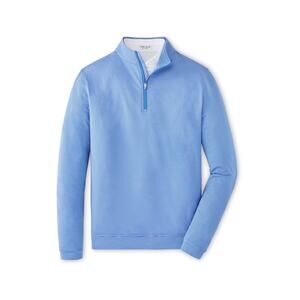 Peter Millar XL Crown Sport Perth Striped Quarter Zip Pullover Sailor Blue